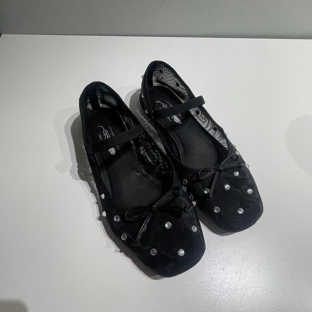 Jeffrey Campbell X Free People Shine For You  Bedazzled Mary Jane Mesh Black bal